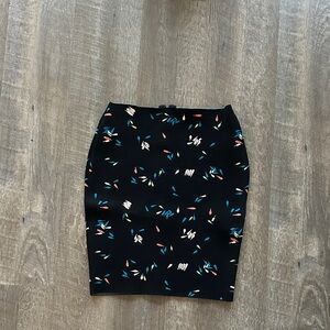 Opening Ceremony Black Skirt with Colorful Accents